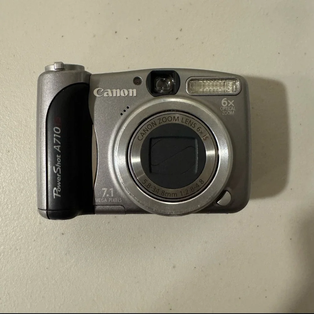 Canon PowerShot A710 IS 7.1MP Digital Camera 6x Zoom Silver Tested